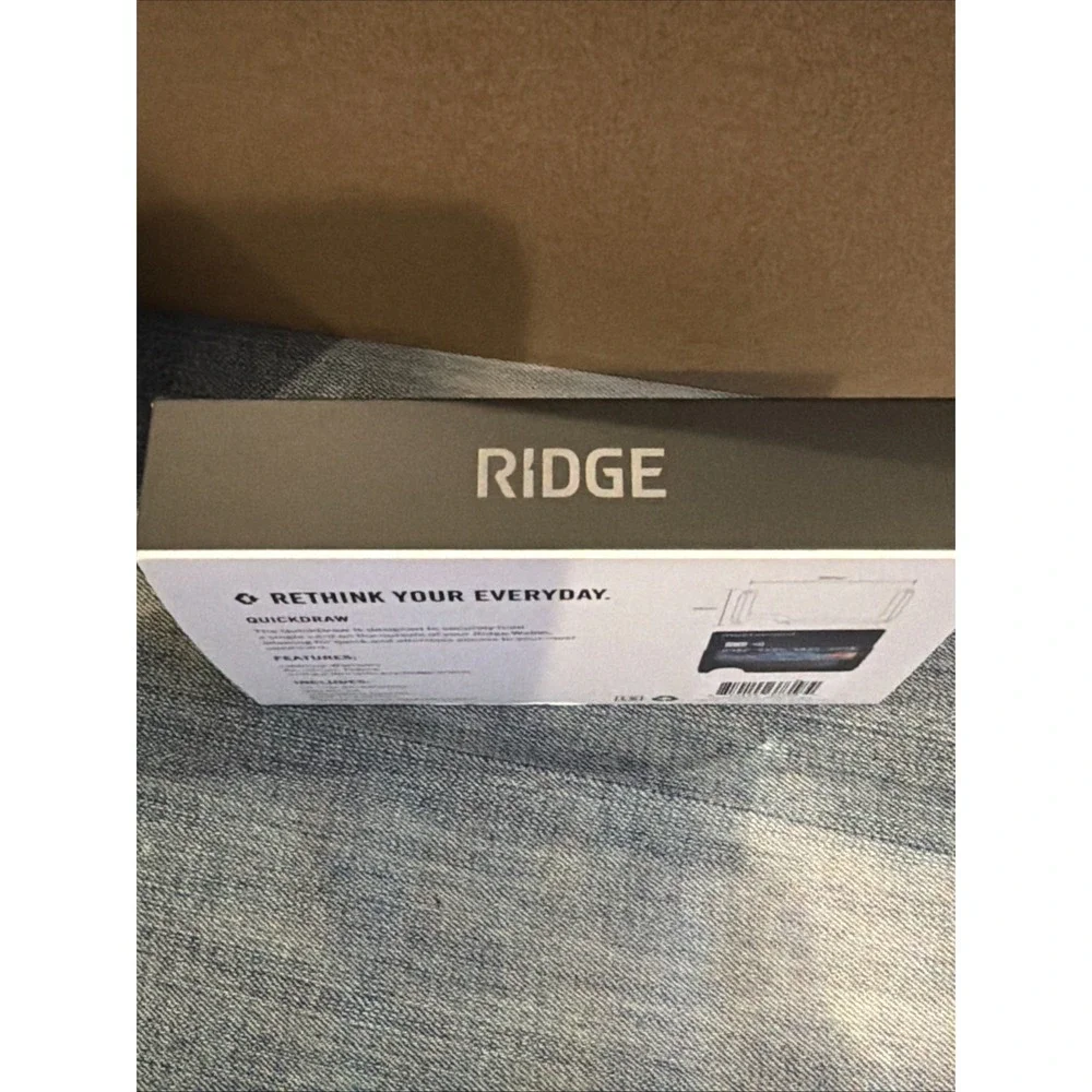 Ridge Wallet Accessories Lot Midnight Black Leather Cash Strap & QuickDraw NEW